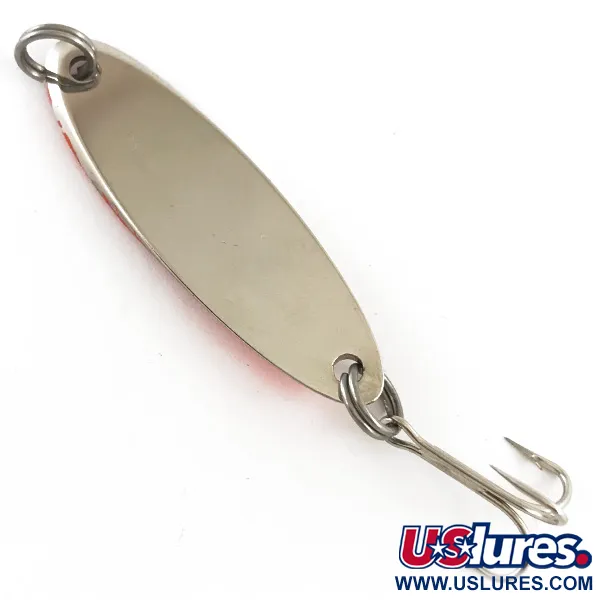 Vintage  Acme Kastmaster 4258, 1/4oz Nickel / Orange fishing spoon #4258