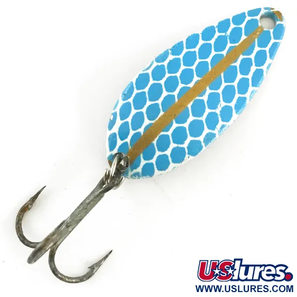 Vintage  Acme Little Cleo, 3/16oz Light Blue / Nickel / Blue fishing spoon #4265