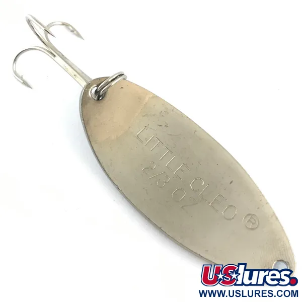Vintage   Acme Little Cleo, 3/5oz Nickel / Blue fishing spoon #4269
