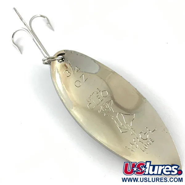 Vintage  Seneca Little Cleo (Hula Girl), 3/4oz Nickel / purple fishing spoon #4274