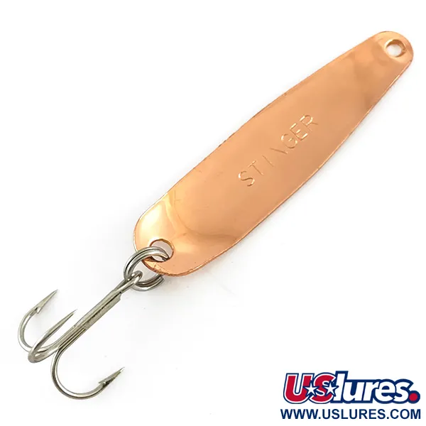 Vintage  Advance tackle Stinger Scorpio Glow, 3/16oz Copper / White Glow in Dark fishing spoon #4284