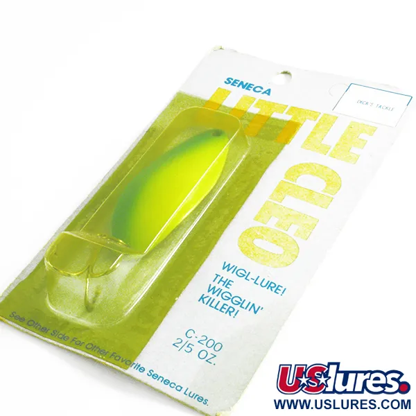  Seneca Little Cleo (Hula Girl), 1/2oz Yellow / Green / Nickel fishing spoon #4286