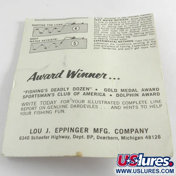  Eppinger Dardevle Midget Crystal, 3/16oz Crystal, discontinued in 1980s fishing spoon #4288