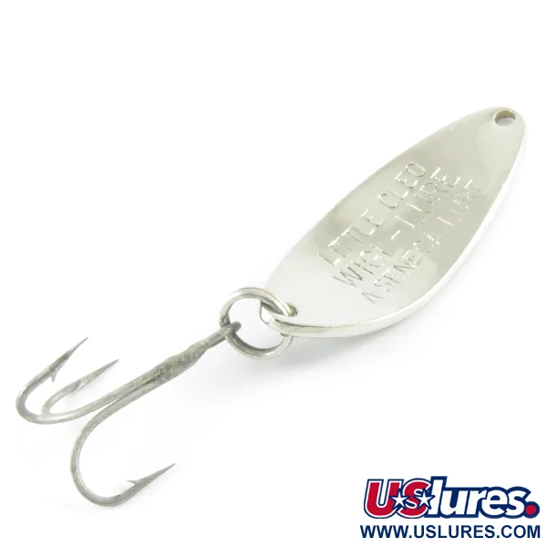 Vintage  Seneca Little Cleo, 1/4oz Nickel / Green fishing spoon #4294