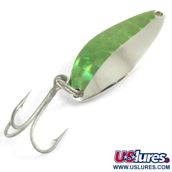 Vintage  Seneca Little Cleo, 1/4oz Nickel / Green fishing spoon #4294