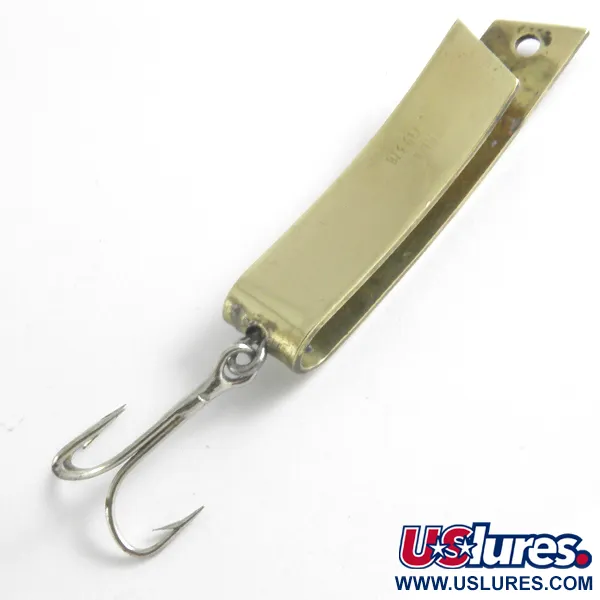 Vintage  Luhr Jensen Super-Duper 506, 1/4oz Gold fishing spoon #4296