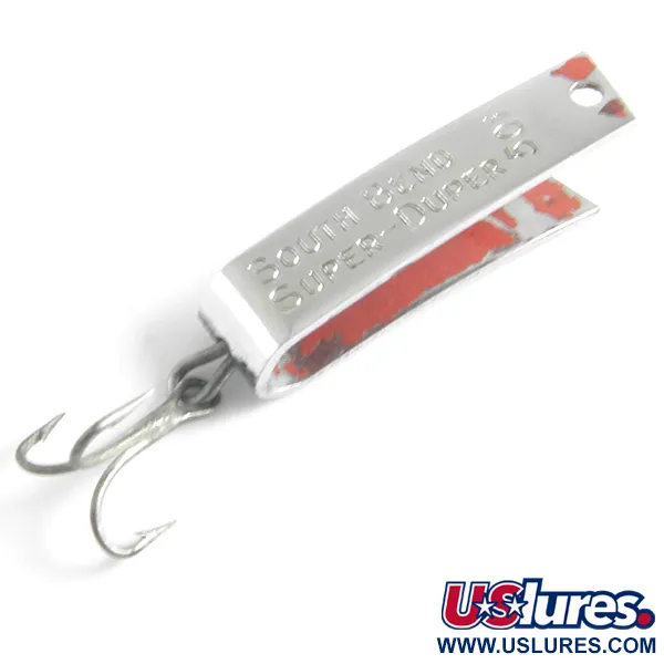 Vintage   South Bend  Super-Duper 501, 3/32oz Nickel fishing spoon #4297