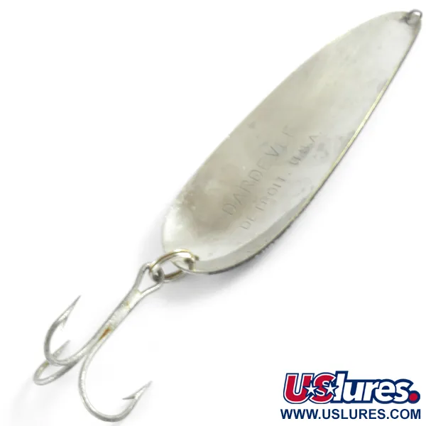 Vintage  Eppinger Dardevle, 1oz Black / White / Nickel fishing spoon #4302