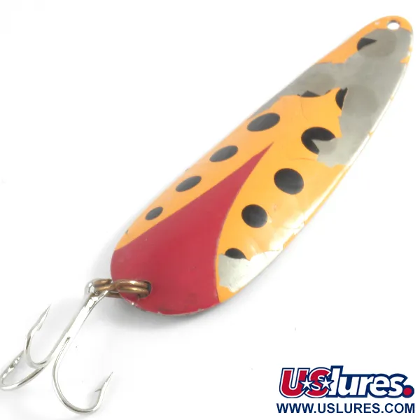 Vintage  Eppinger Dardevle, 1oz Nickel / Orange / Black fishing spoon #4304