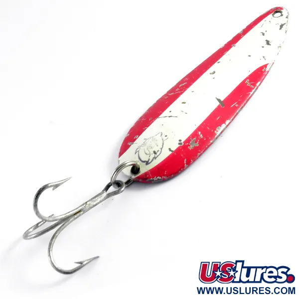 Vintage  Eppinger Dardevle, 1oz Red / White / Nickel fishing spoon #4306