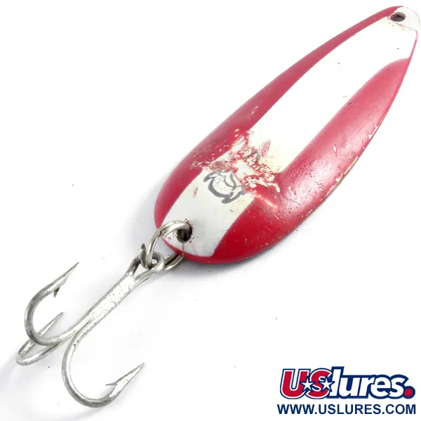 Vintage  Eppinger Dardevle Dardevlet , 3/4oz Red / White / Nickel fishing spoon #4307