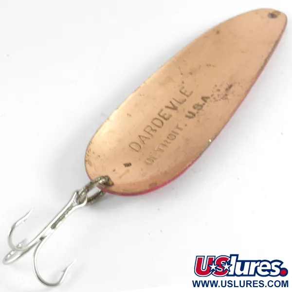 Vintage  Eppinger Dardevle, 1oz Red / White / Copper fishing spoon #4308