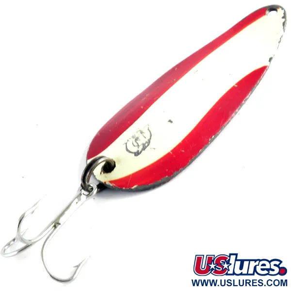 Vintage  Eppinger Dardevle Dardevlet , 3/4oz Red / White / Nickel fishing spoon #4309