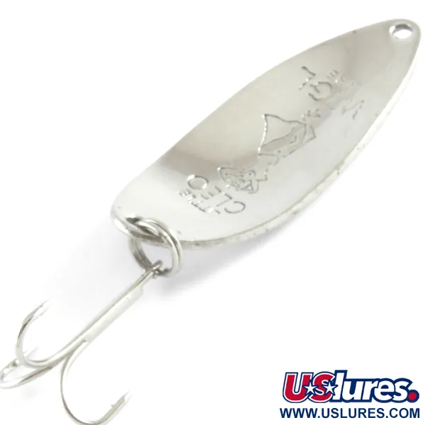 Vintage  Seneca Little Cleo (Hula Girl), 1/2oz Nickel / Blue fishing spoon #4315