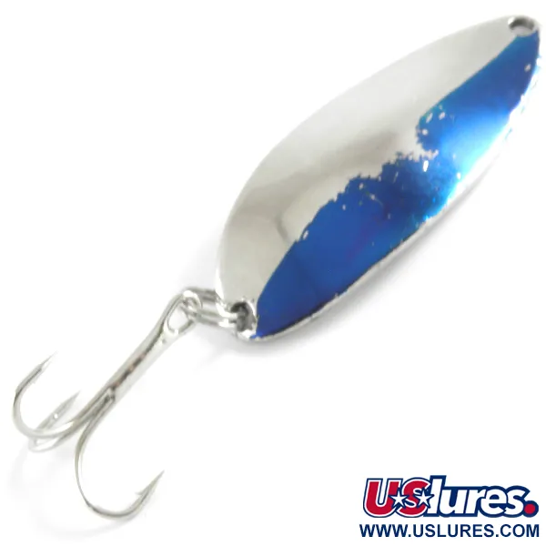 Vintage  Seneca Little Cleo (Hula Girl), 1/2oz Nickel / Blue fishing spoon #4315