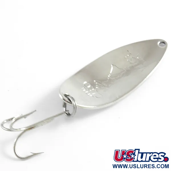 Vintage  Seneca Little Cleo (Hula Girl), 1/2oz Nickel / Blue fishing spoon #4317