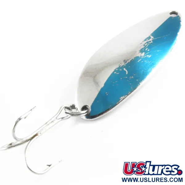 Vintage  Seneca Little Cleo (Hula Girl), 1/2oz Nickel / Blue fishing spoon #4317