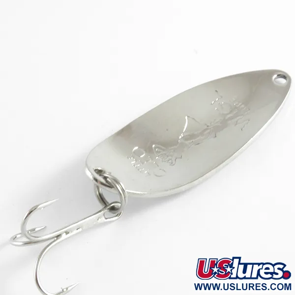 Vintage  Seneca Little Cleo (Hula Girl), 1/2oz Nickel / Green fishing spoon #4318