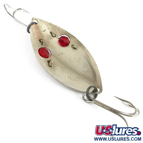 Vintage  Hofschneider Red Eye Wiggler, 1oz Nickel / Red fishing spoon #4338