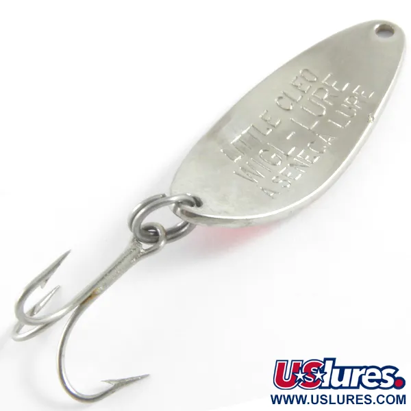 Vintage  Seneca Little Cleo, 1/4oz Orange / Nickel fishing spoon #4339