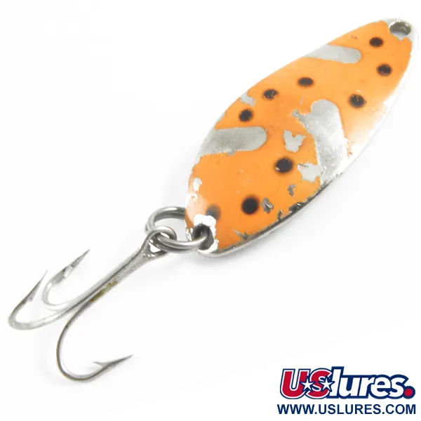 Vintage  Seneca Little Cleo, 1/4oz Orange / Nickel fishing spoon #4339