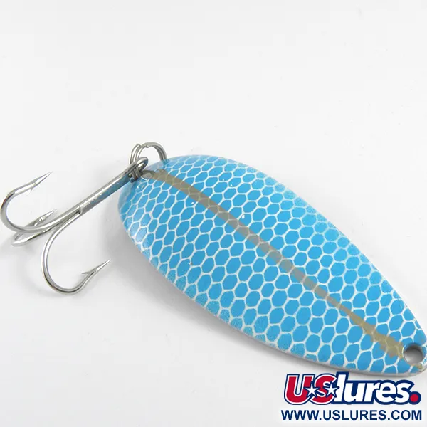 Vintage  Seneca Little Cleo (Hula Girl), 3/4oz Light Blue / Nickel fishing spoon #4342