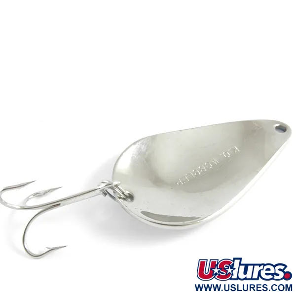 Vintage  Acme K.O. Wobbler, 3/4oz Nickel / Blue fishing spoon #4343