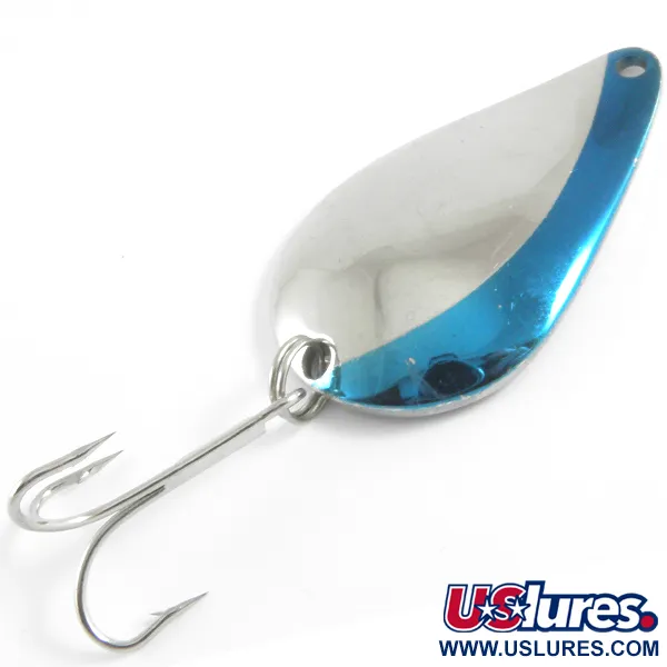 Vintage  Acme K.O. Wobbler, 3/4oz Nickel / Blue fishing spoon #4343