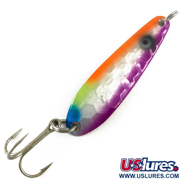 Vintage  Stinger Jr Streak,  Rainbow Pearl / Copper fishing spoon #4373