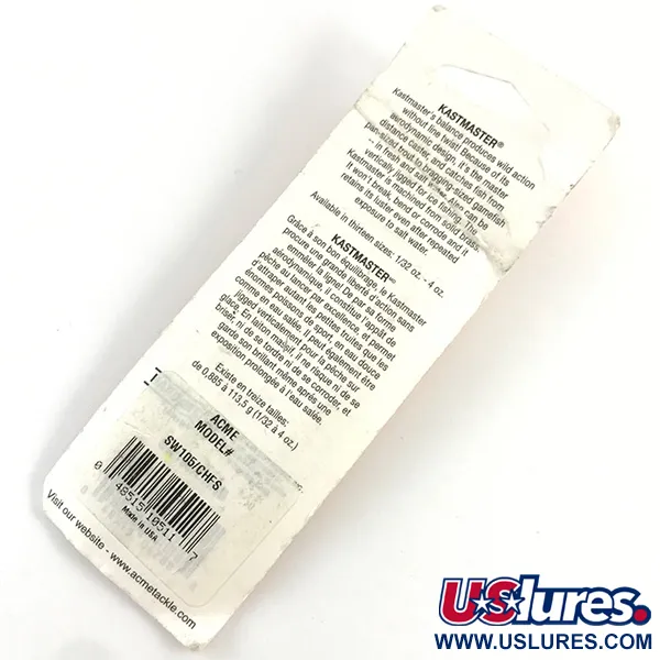  Acme Kastmaster UV, 1/8oz Nickel / Orange UV Glow in UV light, Fluorescent fishing spoon #4381