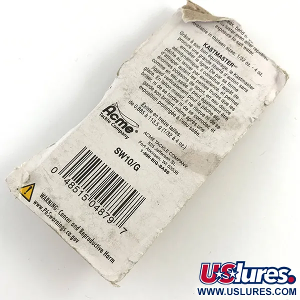  Acme Kastmaster, 1/4oz Gold fishing spoon #4384