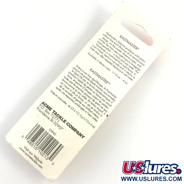  Acme Kastmaster, 1/4oz Nickel / Green fishing spoon #4388