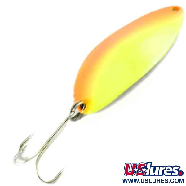Vintage  Seneca Little Cleo (Hula Girl), 1/2oz Yellow / Orange / Nickel fishing spoon #4390