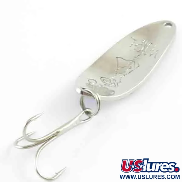 Vintage  Seneca Little Cleo (Hula Girl), 1/3oz Nickel / Blue fishing spoon #4391