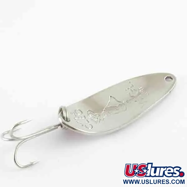Vintage  Seneca Little Cleo (Hula Girl), 1/3oz Nickel / Pink fishing spoon #4392