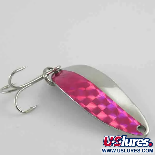 Vintage  Seneca Little Cleo (Hula Girl), 1/3oz Nickel / Pink fishing spoon #4392