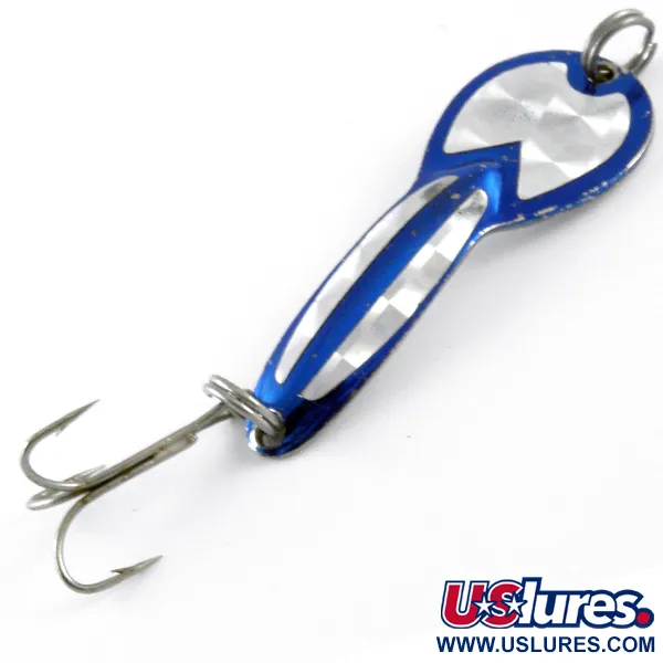 Vintage  Glen Evans Loco 2, 1/4oz Blue / Hologram fishing spoon #4400