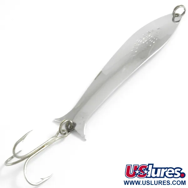 Vintage  Williams Mooselook wobbler, 1/4oz Nickel fishing spoon #4432