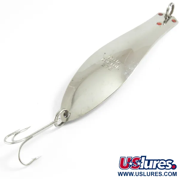 Vintage  Prescott Spinner Little Doctor 275, 3/4oz Nickel / Red fishing spoon #4433
