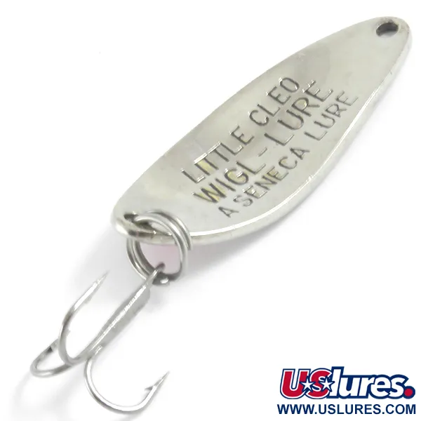 Vintage  Seneca Little Cleo, 1/4oz Nickel / Red fishing spoon #4436