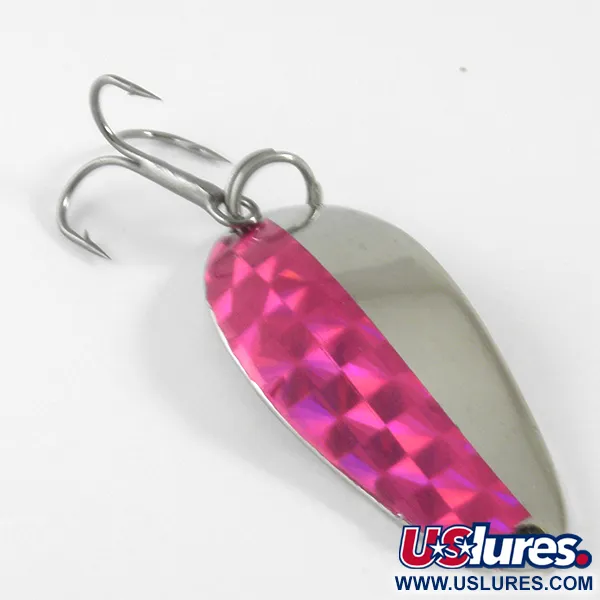 Vintage  Seneca Little Cleo, 1/4oz Nickel / Red fishing spoon #4436