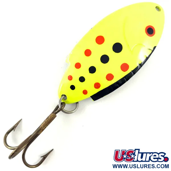 Vintage   Thomas Buoyant, 1/2oz Yellow Trout fishing spoon #4464