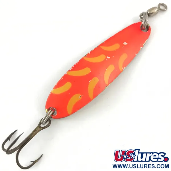 Vintage  Luhr Jensen Krocodile Die #3 UV, 1/3oz Pink / Gold fishing spoon #4471