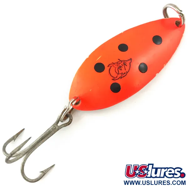 Vintage  Eppinger Dardevle Devle Dog 7700 UV, 1/2oz Red / Nickel fishing spoon #4479