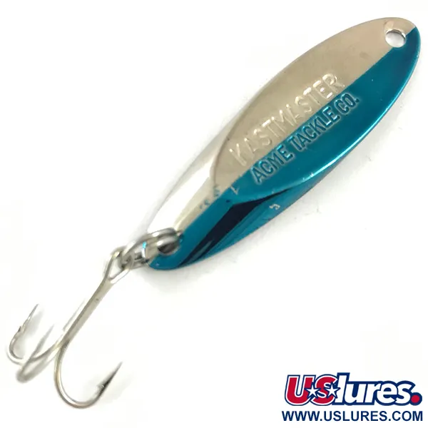 Vintage  Acme Kastmaster, 1/4oz Nickel / Blue fishing spoon #4492