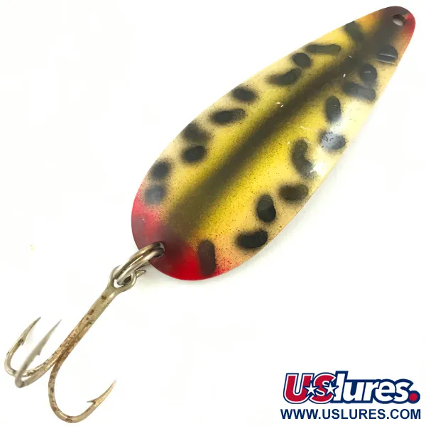 Vintage  American Sportsman Pro Spoon, 3/8oz Leopard / Nickel fishing spoon #4494