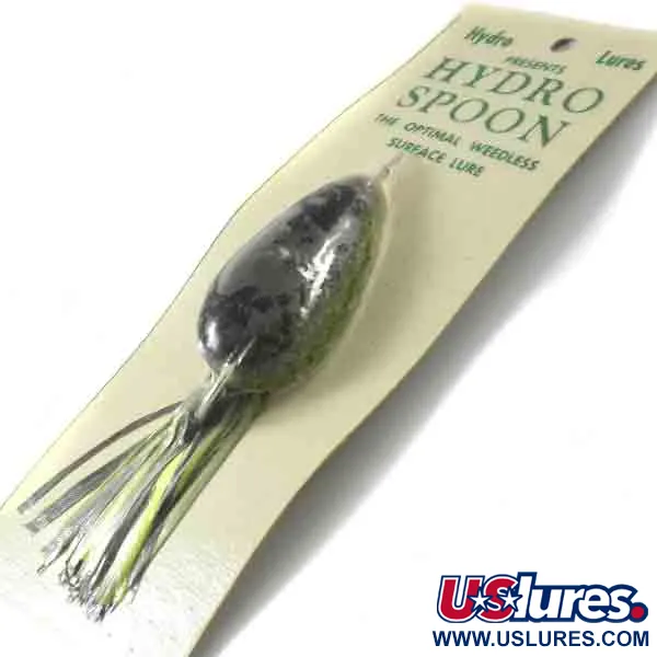  Hydro Lures Weedless Hydro Spoon, 1/2oz Green / Black fishing spoon #4508