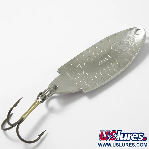 Vintage   Thomas Buoyant, 1/4oz Light Blue Trout / Nickel fishing spoon #4515