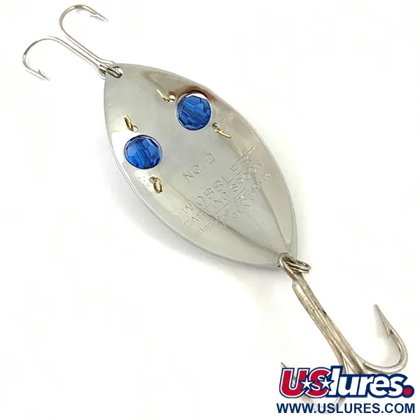 Vintage   Horrocks-Ibbotson Wobbler, 3/4oz Nickel / Blue fishing spoon #4547