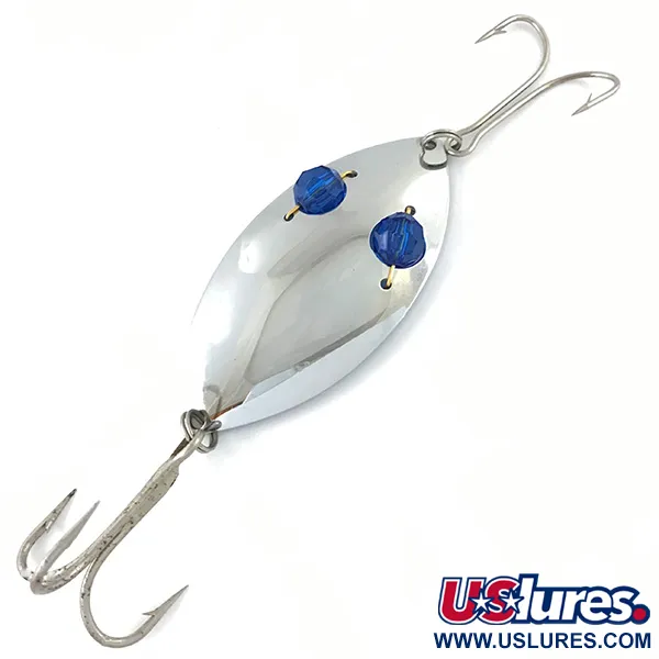 Vintage   Horrocks-Ibbotson Wobbler, 3/4oz Nickel / Blue fishing spoon #4547